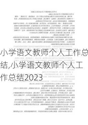 小学语文教师个人工作总结,小学语文教师个人工作总结2023-第3张图片-二喜范文网