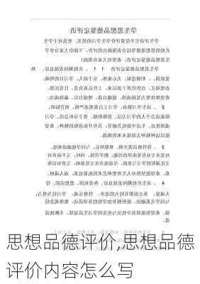 思想品德评价,思想品德评价内容怎么写-第2张图片-二喜范文网