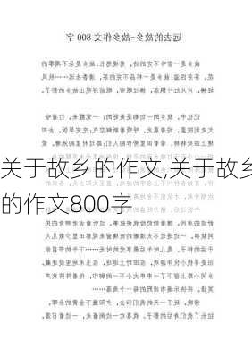 关于故乡的作文,关于故乡的作文800字-第2张图片-二喜范文网