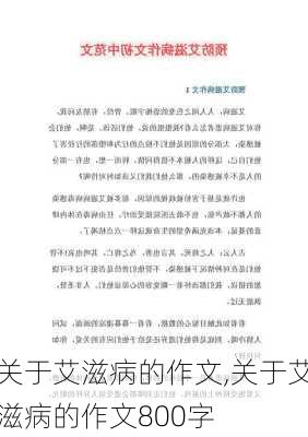 关于艾滋病的作文,关于艾滋病的作文800字-第3张图片-二喜范文网