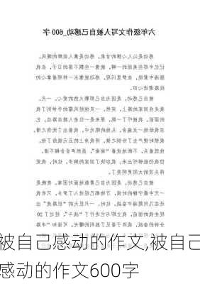 被自己感动的作文,被自己感动的作文600字-第3张图片-二喜范文网