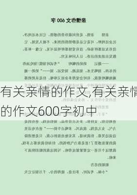 有关亲情的作文,有关亲情的作文600字初中-第2张图片-二喜范文网