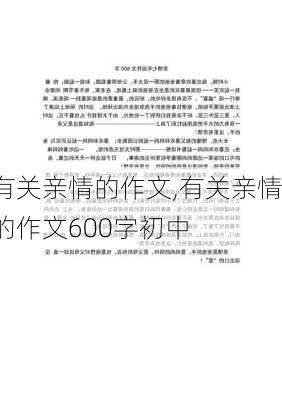 有关亲情的作文,有关亲情的作文600字初中-第3张图片-二喜范文网