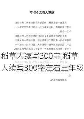 稻草人续写300字,稻草人续写300字左右三年级-第2张图片-二喜范文网