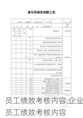 员工绩效考核内容,企业员工绩效考核内容-第1张图片-二喜范文网