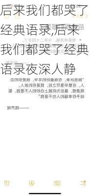 后来我们都哭了经典语录,后来我们都哭了经典语录夜深人静-第3张图片-二喜范文网