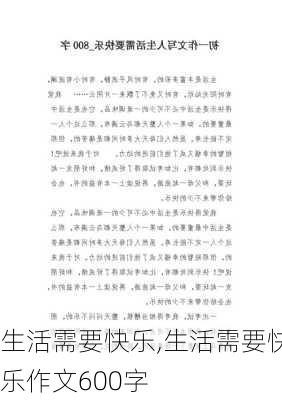 生活需要快乐,生活需要快乐作文600字-第3张图片-二喜范文网