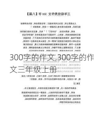 300字的作文,300字的作文三年级上册-第3张图片-二喜范文网