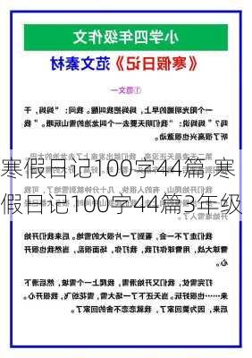 寒假日记100字44篇,寒假日记100字44篇3年级-第2张图片-二喜范文网