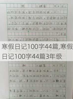 寒假日记100字44篇,寒假日记100字44篇3年级