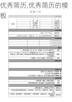 优秀简历,优秀简历的模板-第3张图片-二喜范文网