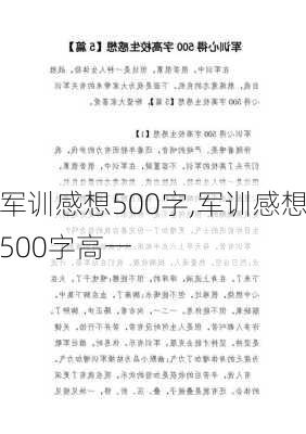 军训感想500字,军训感想500字高一-第3张图片-二喜范文网