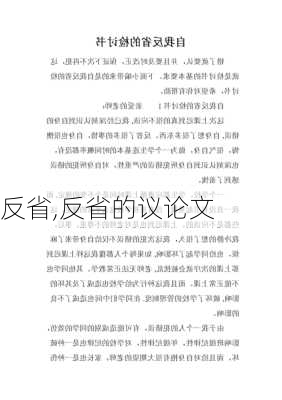 反省,反省的议论文-第2张图片-二喜范文网