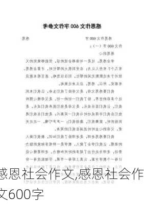 感恩社会作文,感恩社会作文600字-第2张图片-二喜范文网