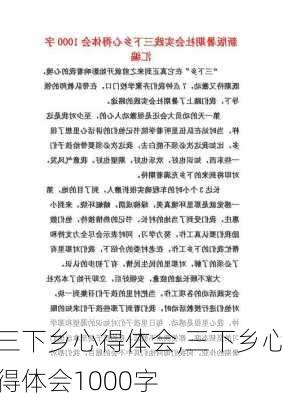 三下乡心得体会,三下乡心得体会1000字-第1张图片-二喜范文网