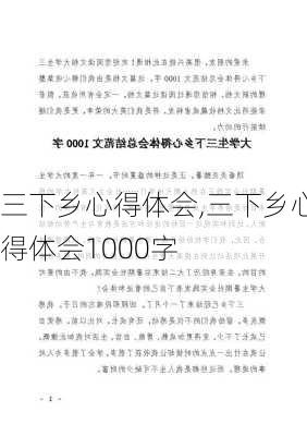 三下乡心得体会,三下乡心得体会1000字-第2张图片-二喜范文网