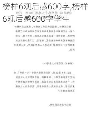 榜样6观后感600字,榜样6观后感600字学生-第3张图片-二喜范文网