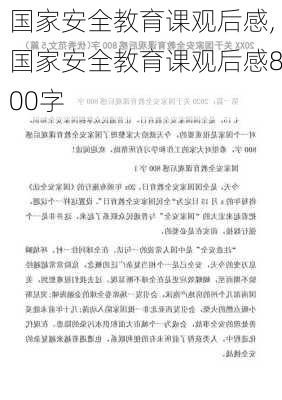 国家安全教育课观后感,国家安全教育课观后感800字-第3张图片-二喜范文网