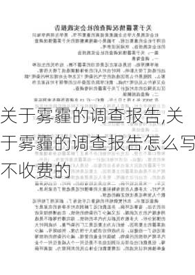 关于雾霾的调查报告,关于雾霾的调查报告怎么写不收费的-第3张图片-二喜范文网