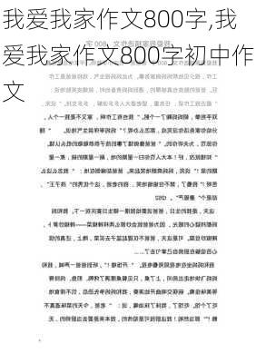 我爱我家作文800字,我爱我家作文800字初中作文-第3张图片-二喜范文网