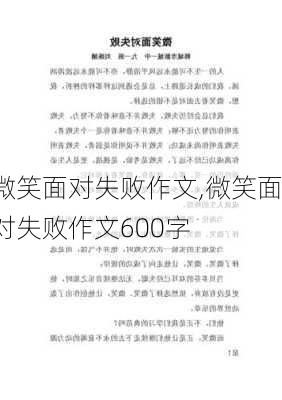 微笑面对失败作文,微笑面对失败作文600字-第3张图片-二喜范文网