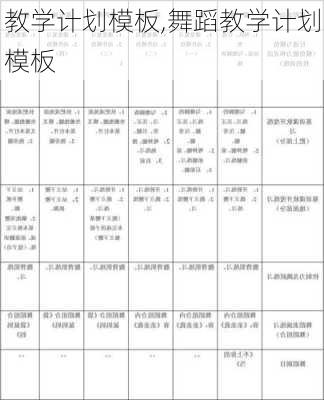 教学计划模板,舞蹈教学计划模板-第3张图片-二喜范文网