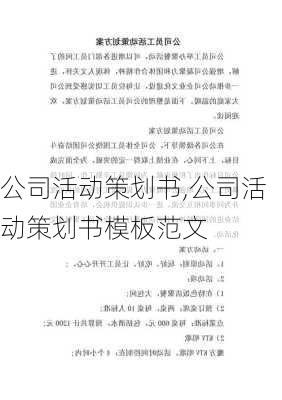 公司活动策划书,公司活动策划书模板范文-第1张图片-二喜范文网