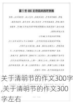 关于清明节的作文300字,关于清明节的作文300字左右-第3张图片-二喜范文网