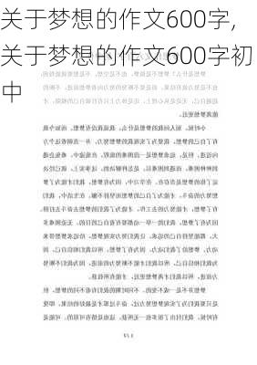 关于梦想的作文600字,关于梦想的作文600字初中-第2张图片-二喜范文网