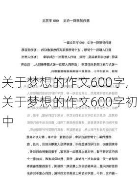 关于梦想的作文600字,关于梦想的作文600字初中-第3张图片-二喜范文网