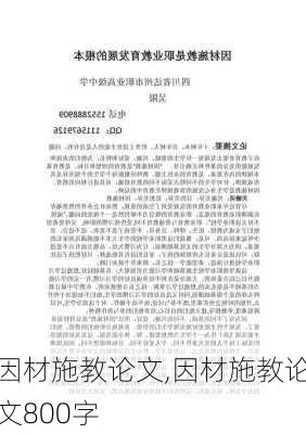 因材施教论文,因材施教论文800字-第2张图片-二喜范文网