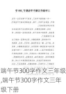 端午节300字作文三年级,端午节300字作文三年级下册