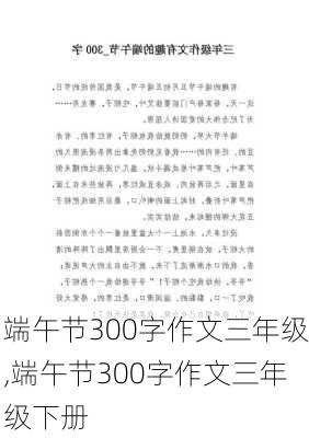 端午节300字作文三年级,端午节300字作文三年级下册-第2张图片-二喜范文网