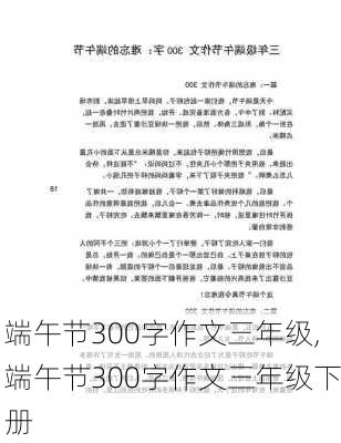 端午节300字作文三年级,端午节300字作文三年级下册-第3张图片-二喜范文网