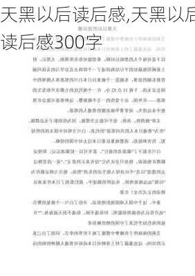 天黑以后读后感,天黑以后读后感300字-第3张图片-二喜范文网