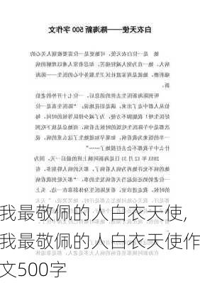 我最敬佩的人白衣天使,我最敬佩的人白衣天使作文500字-第3张图片-二喜范文网