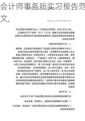 会计师事务所实习报告范文,