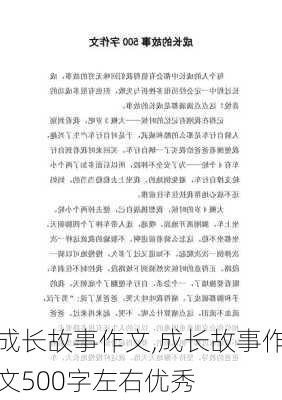 成长故事作文,成长故事作文500字左右优秀