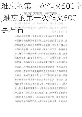 难忘的第一次作文500字,难忘的第一次作文500字左右