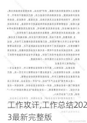 工作攻讦,工作总结2023最新完整版-第3张图片-二喜范文网