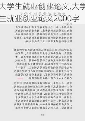 大学生就业创业论文,大学生就业创业论文2000字-第3张图片-二喜范文网