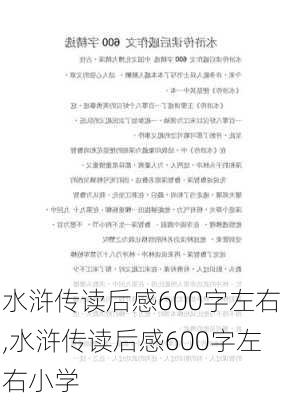 水浒传读后感600字左右,水浒传读后感600字左右小学-第2张图片-二喜范文网