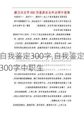 自我鉴定300字,自我鉴定300字中职生-第2张图片-二喜范文网