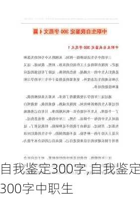 自我鉴定300字,自我鉴定300字中职生-第1张图片-二喜范文网