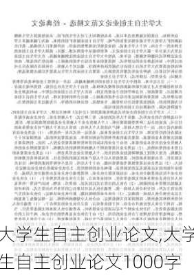 大学生自主创业论文,大学生自主创业论文1000字-第1张图片-二喜范文网