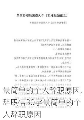 最简单的个人辞职原因,辞职信30字最简单的个人辞职原因-第3张图片-二喜范文网