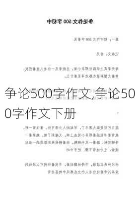 争论500字作文,争论500字作文下册-第2张图片-二喜范文网