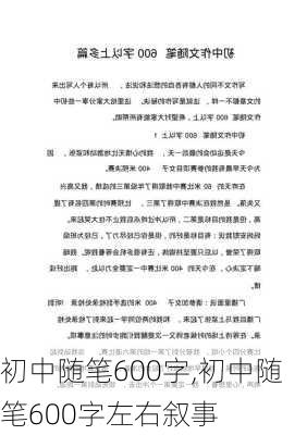 初中随笔600字,初中随笔600字左右叙事-第2张图片-二喜范文网