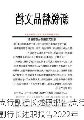 支行副行长述职报告,支行副行长述职报告2022年-第3张图片-二喜范文网