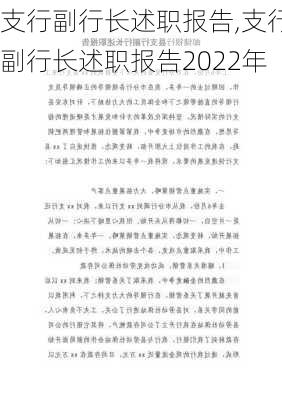 支行副行长述职报告,支行副行长述职报告2022年-第2张图片-二喜范文网